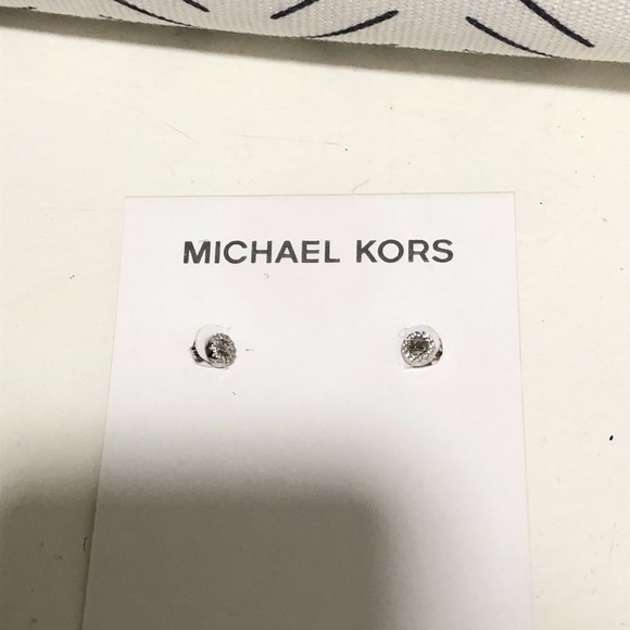 NWT Michael Kors Sterling Silver Earrings - Picture 2 of 4